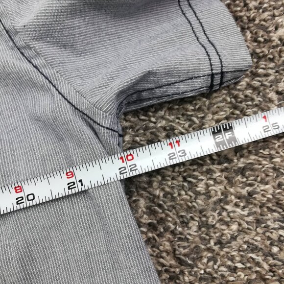 KUIU Shirt Basin Short Sleeve Button Up Heathered Steel Blue Mens Large - Picture 8 of 10